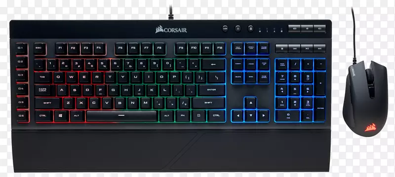 电脑键盘电脑鼠标Corsair游戏k 55 rgb corsair游戏鱼叉rgb鼠标corsair clavier k 55 rgb-键盘和鼠标
