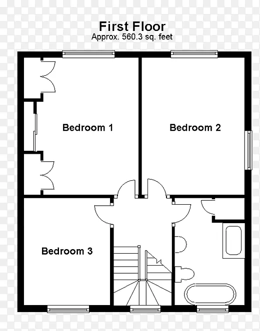 平面图，房屋公寓，卧室-树形平面图