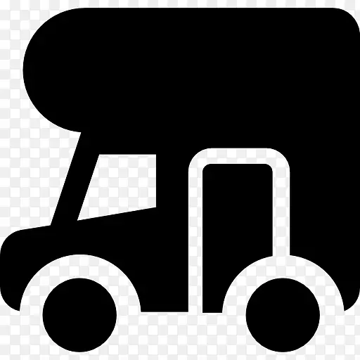 汽车露营车计算机图标-露营车