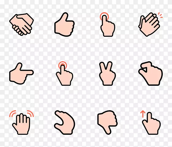 拇指人类行为电脑图标剪辑艺术手势