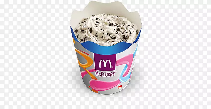 麦当劳麦克弗莱配奥利奥饼干冰淇淋圣代汉堡-冰淇淋