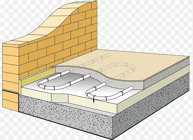 地下采暖建筑工程热泵床架底面采暖