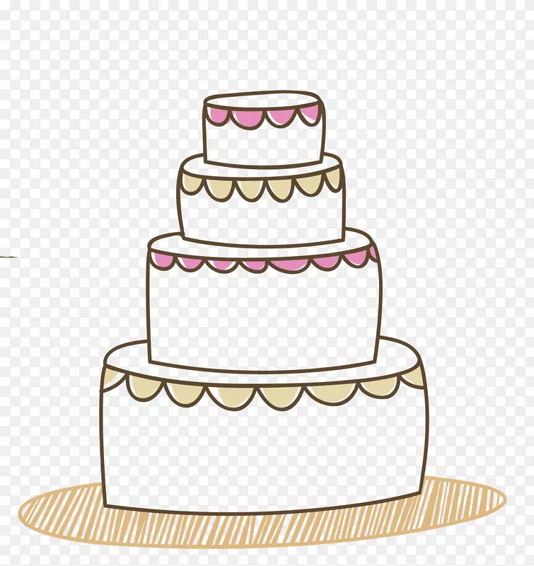 蛋糕装饰婚礼仪式供应剪贴画蛋糕