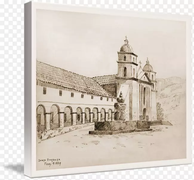 加利福尼亚州：圣巴巴拉圣芭芭拉画框教堂-圣巴巴拉画框教堂-圣芭芭拉画框礼拜堂