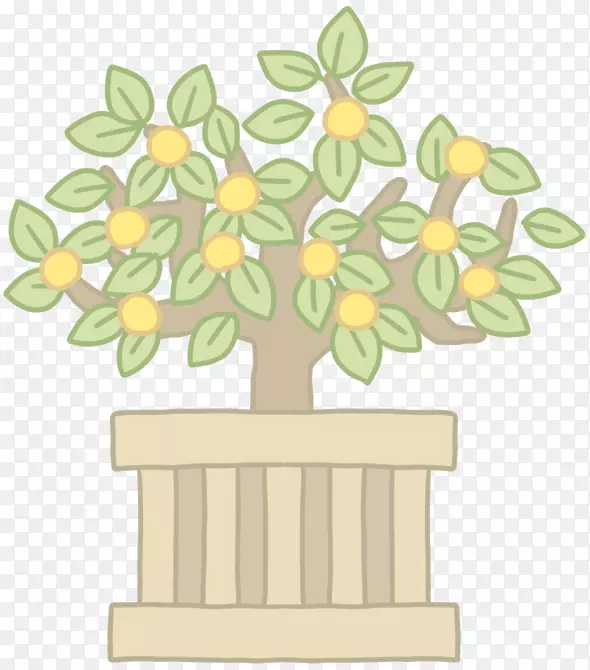 花卉设计花卉植物茎树字体花