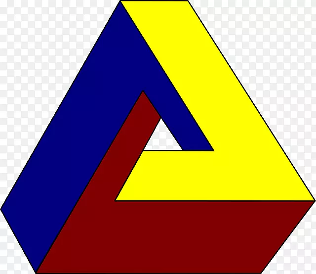 彭罗斯三角光学错觉光学剪贴画三角