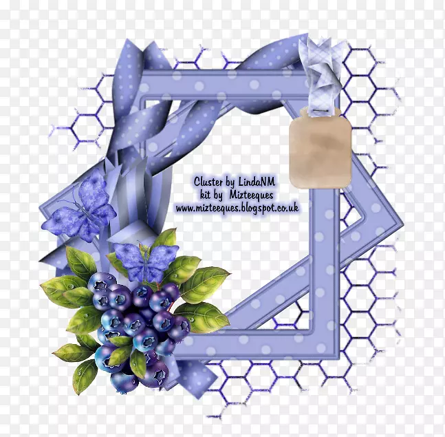 画框组花卉设计墙.蓝莓框架