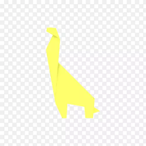 纸长颈鹿折纸标志-长颈鹿