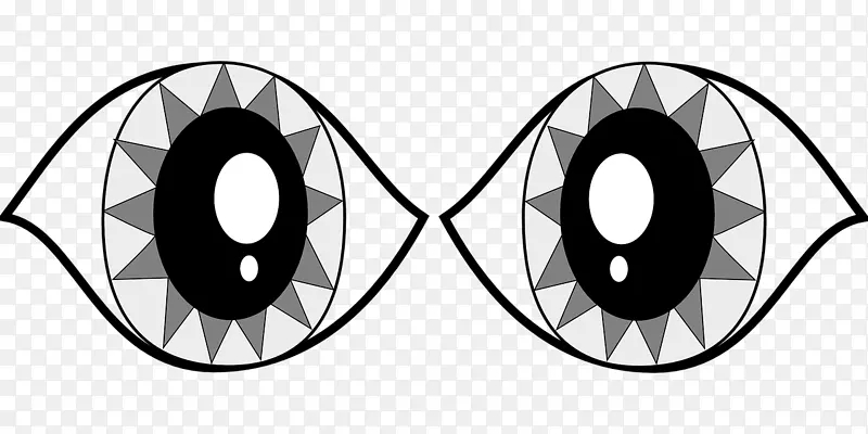 目视视觉交流黑白眼睛