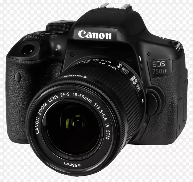 佳能eos 750 d佳能x-s镜头安装canon ef镜头安装数码单反佳能e-s 18-55 mm镜头照相机