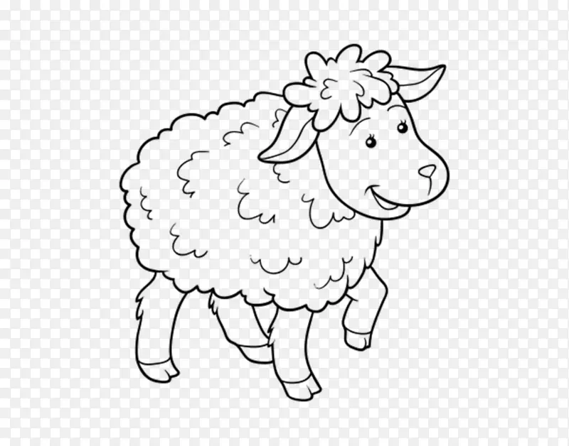 羊着色书画山羊羊