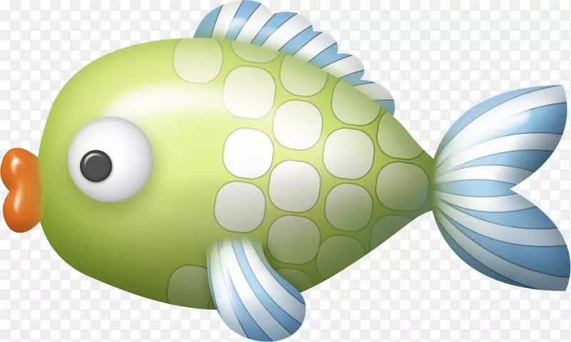 鱼类海洋生物创意剪贴画-鱼类