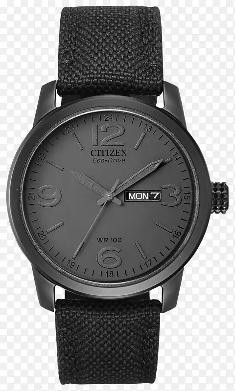市民男子生态驱动皮带手表市民持有市民男子生态驱动夜鹰计时表