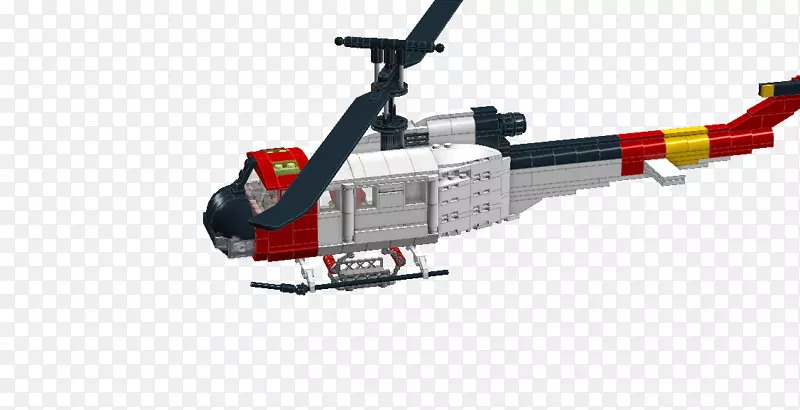 直升机旋翼铃嗯-1易洛魁乐高市尾翼直升机