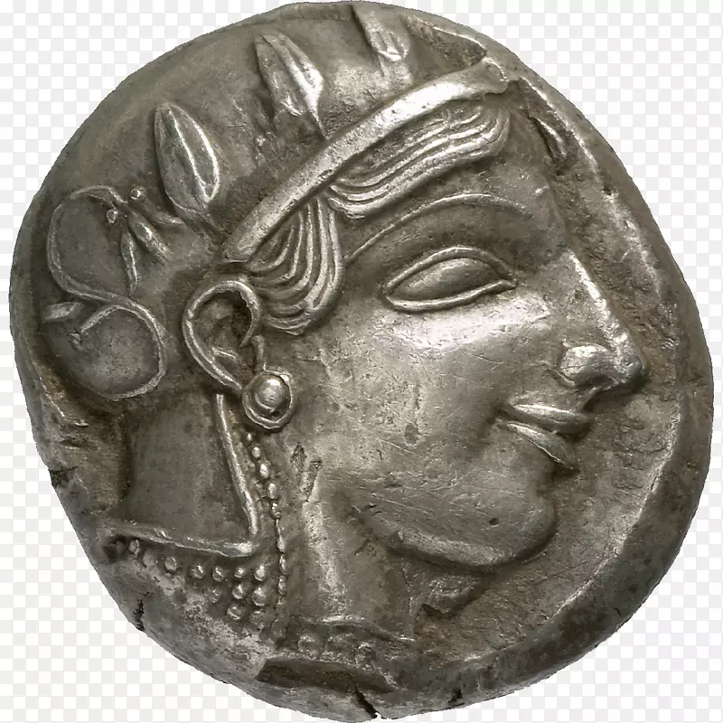 古希腊铸币雅典劳里姆四德拉克姆硬币