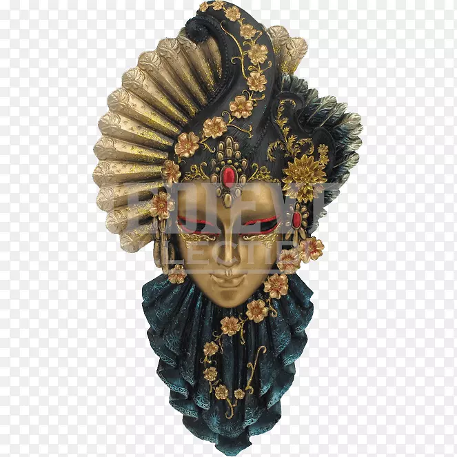 传统非洲面具羽毛狂欢节扇形面具