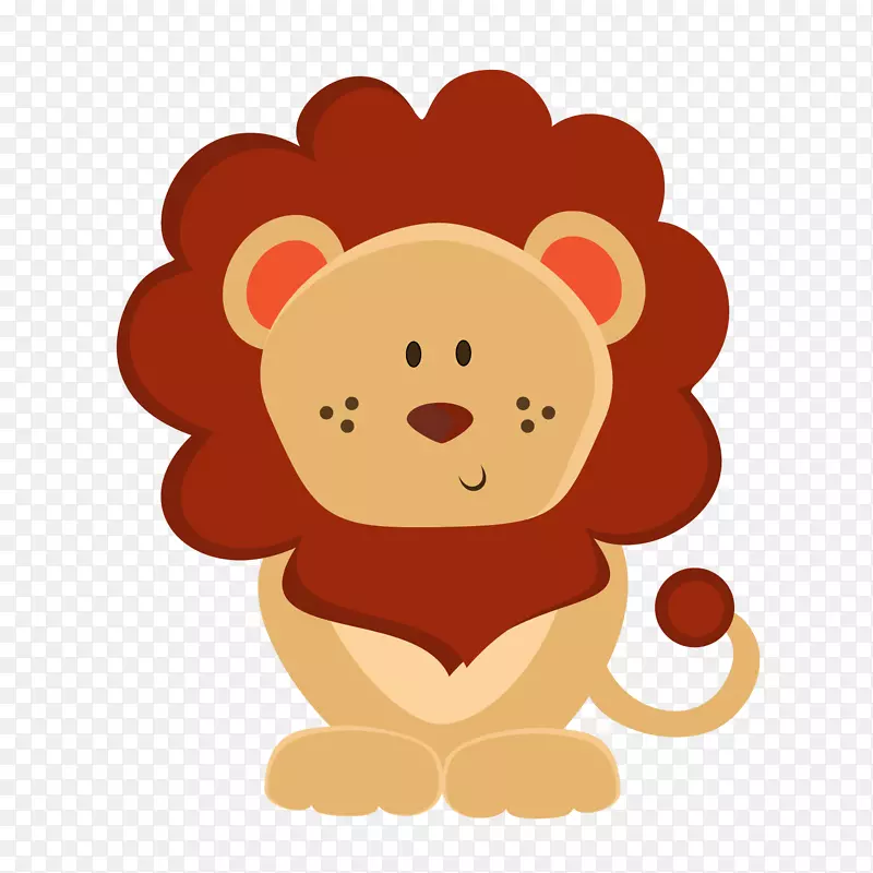 狮子画动物剪贴画-狮子