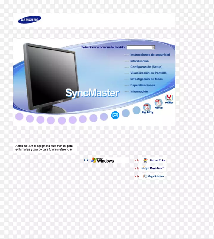 电脑显示器三星SyncMaster 2032 nw产品手册三星SyncMaster 910t-Samsung