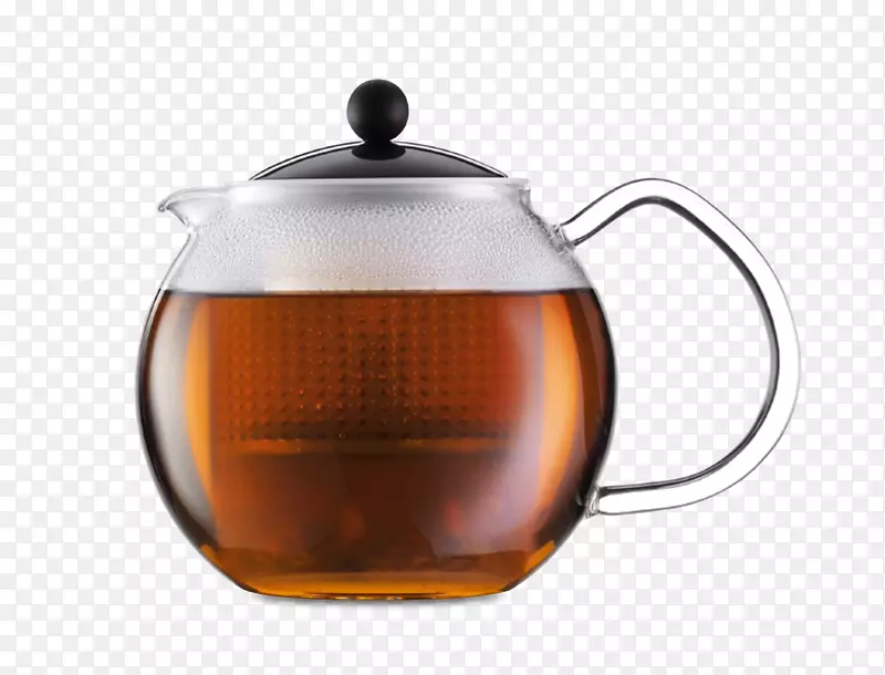 阿萨姆茶壶，滤器1l，黑莫卡壶咖啡-阿萨姆茶