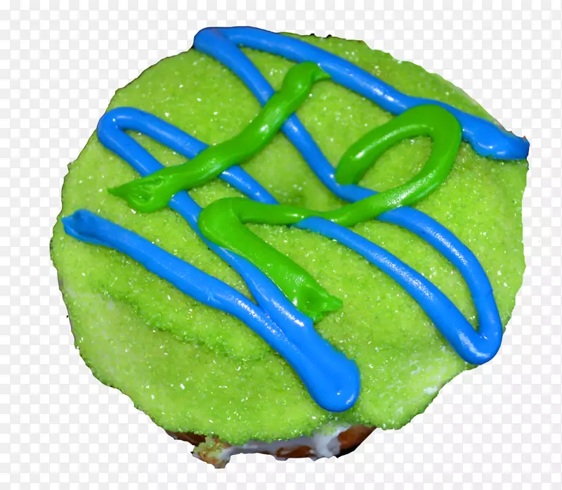 甜甜圈糖霜加冰绿色西雅图海鹰蓝枫培根甜甜圈