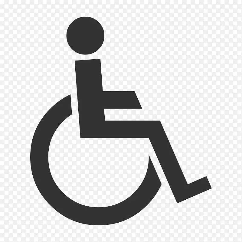 残疾电脑图标无障碍厕所夹艺术轮椅