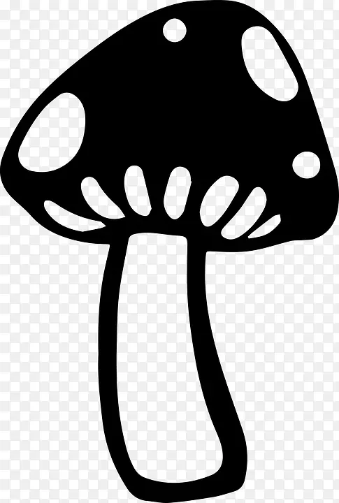 蘑菇云真菌普通蘑菇剪贴画-蘑菇