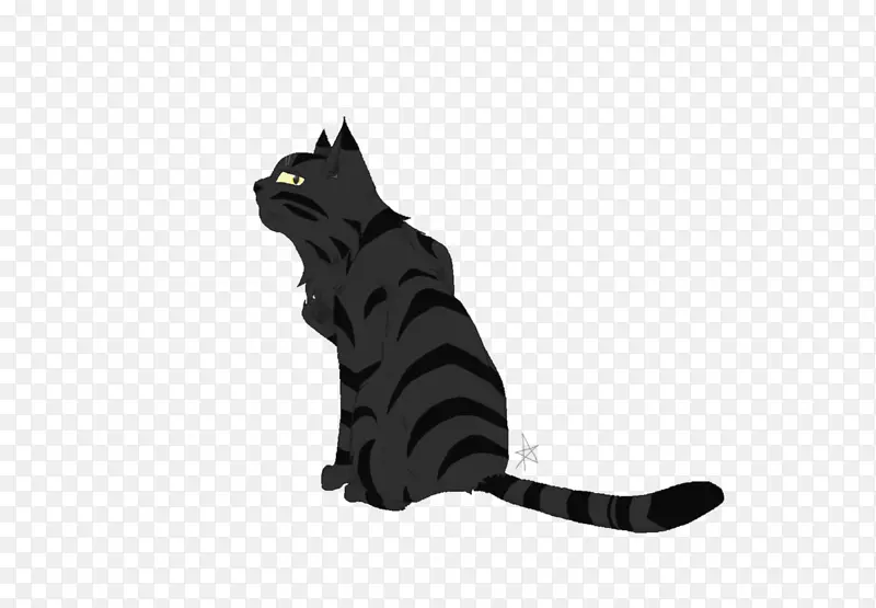 黑猫小猫战士黑条纹小猫