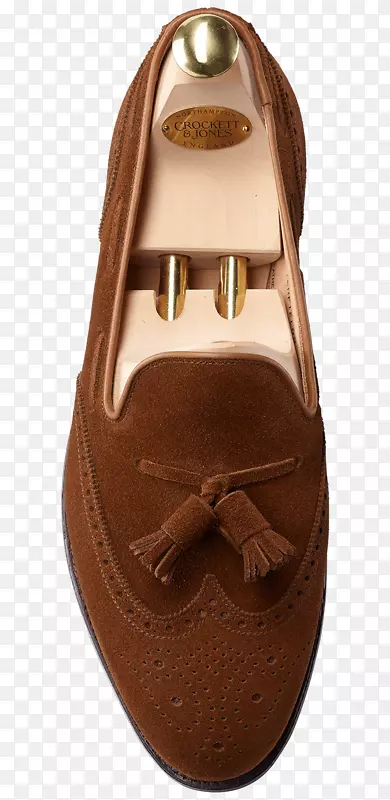 滑动鞋绒面革Crockett&Jones小牛皮-固特异焊缝