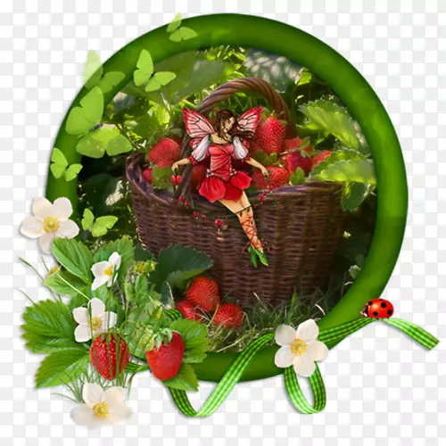 草莓食品礼品篮花卉设计水果-葡萄番茄