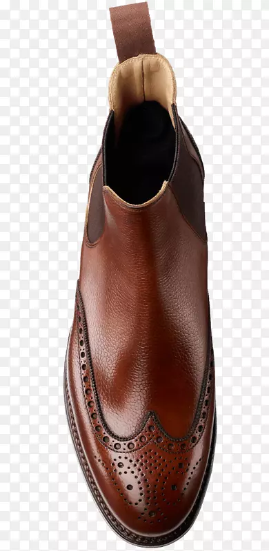 皮鞋Crockett&Jones切尔西靴-固特异焊缝