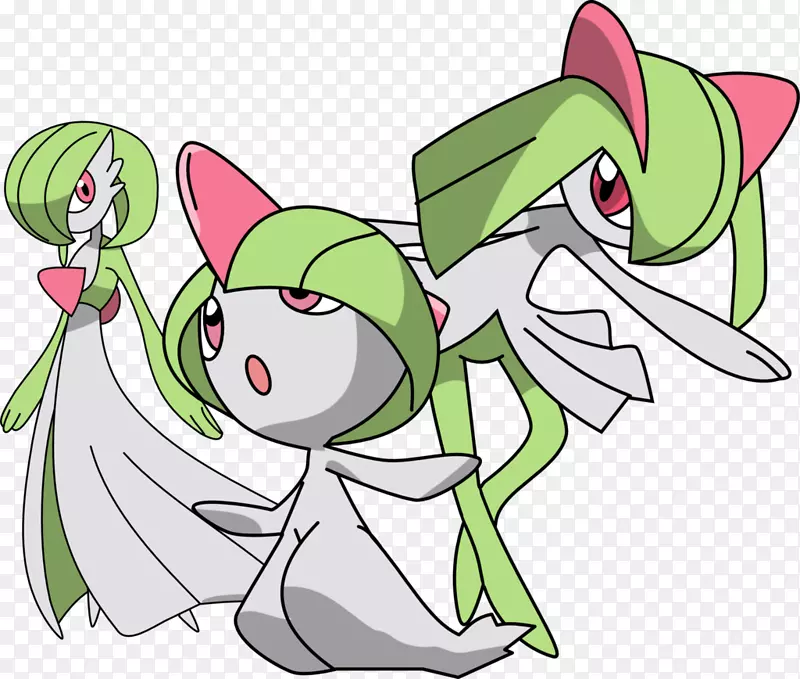 Ralts kirlia gardevorbokémon翡翠剪贴画-ralts