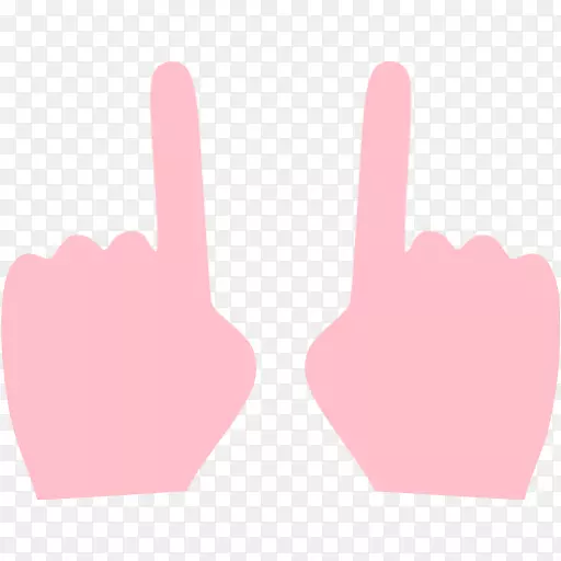 拇指手型粉红m型设计