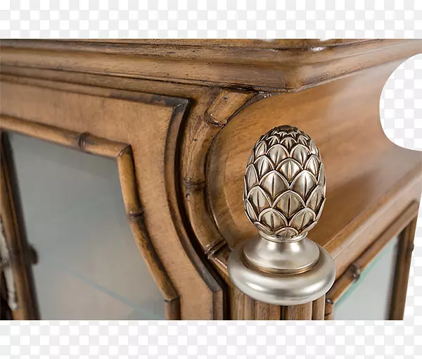 木材污渍自助餐和餐具柜古董镜子地板祖父时钟