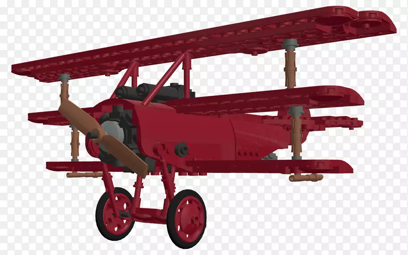 飞机模型三架双翼运输车-飞机