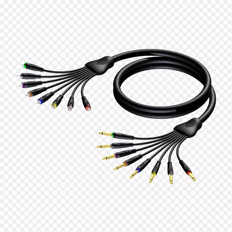 XLR连接器音频多芯电缆模拟信号