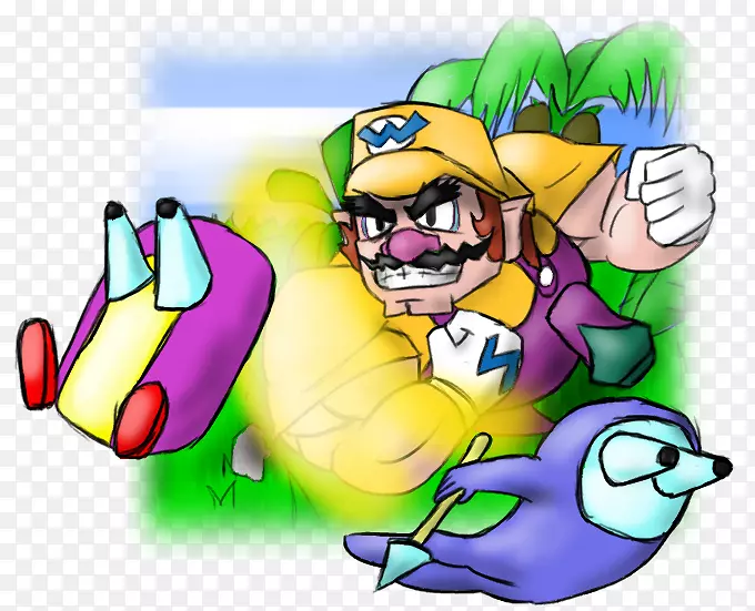 Wario land 4脊椎动物桌面壁纸夹艺术-wario land系列