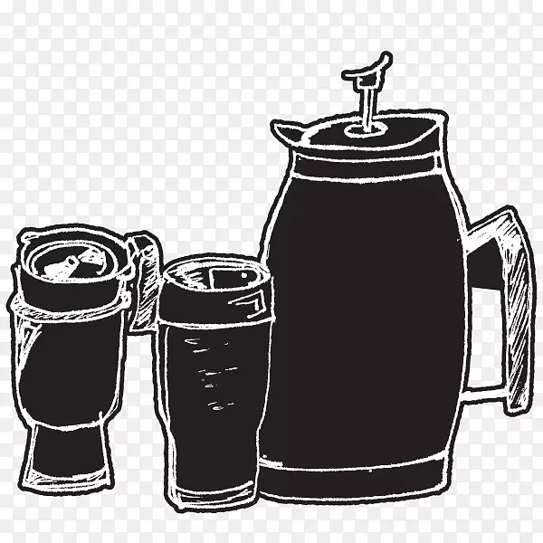 咖啡准备杯水壶杯-咖啡