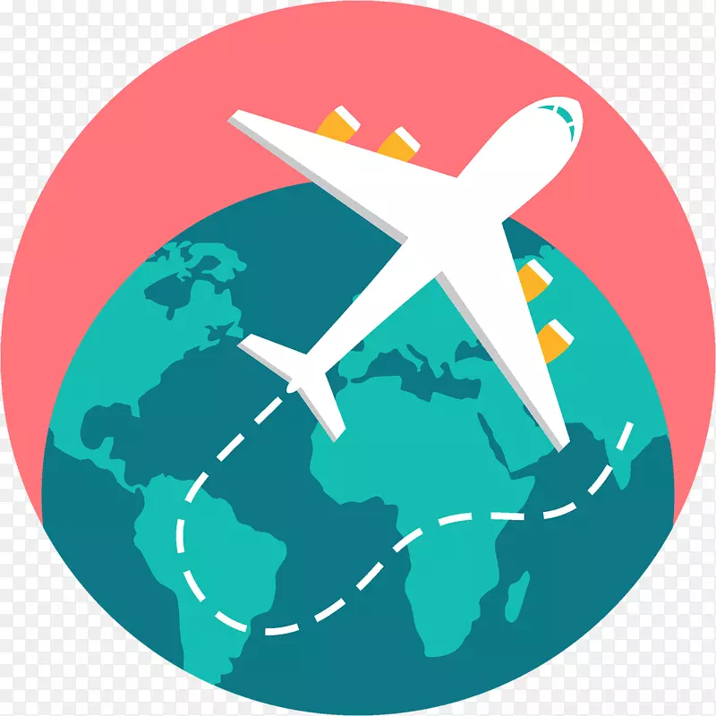 旅行社电脑图标飞行旅行