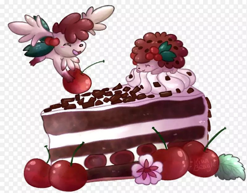 巧克力蛋糕黑森林水果蛋糕托-黑森林古堡