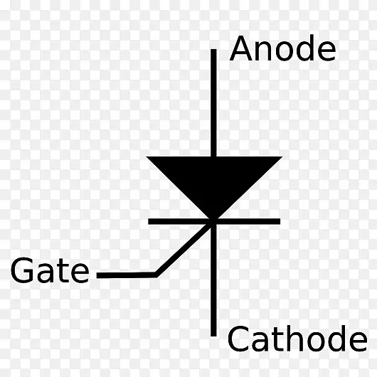 可控硅电子符号晶闸管接线图.符号