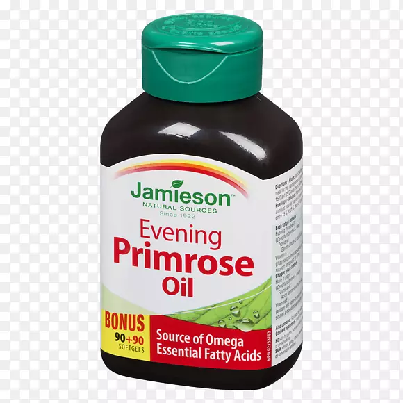 普通夜-樱草胶囊膳食补充剂Jamieson实验室.油
