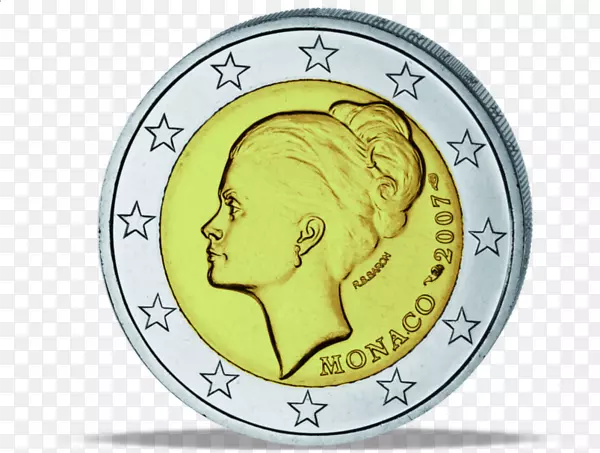 2欧元硬币20美分欧元硬币50欧元硬币-格蕾丝凯利