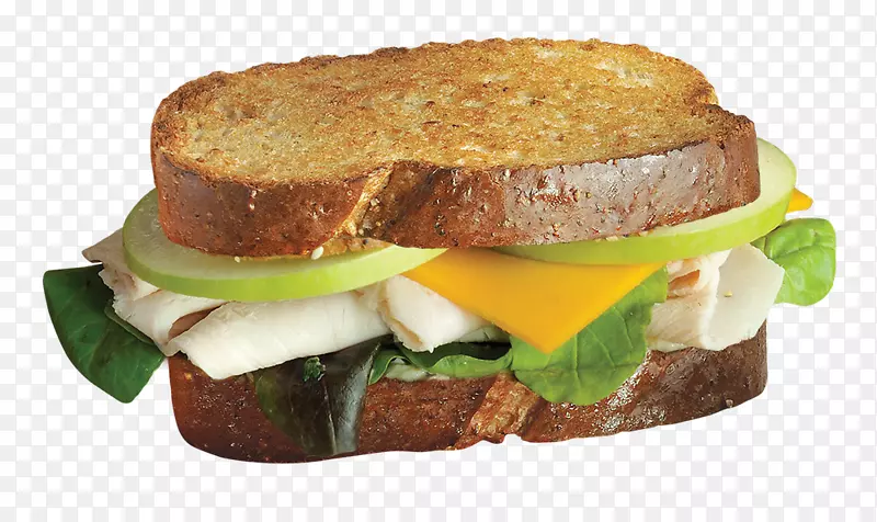 早餐三明治水牛汉堡快餐汉堡火腿奶酪三明治烤火鸡