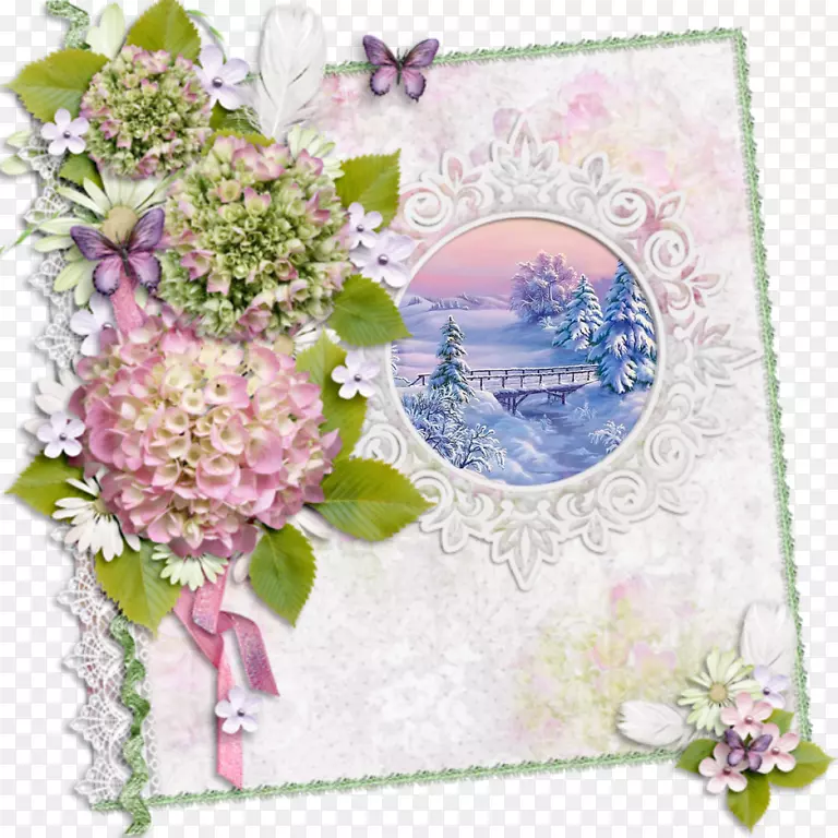 花卉设计-斋月卡里姆美丽的贺卡
