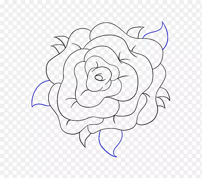 画线艺术剪贴画玫瑰