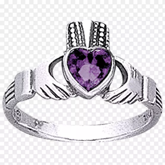 紫水晶环紫身珠宝宝石-紫色