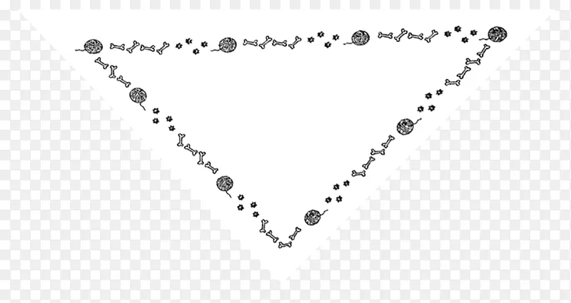 项链线点体珠宝字体-有趣的猫爪图案