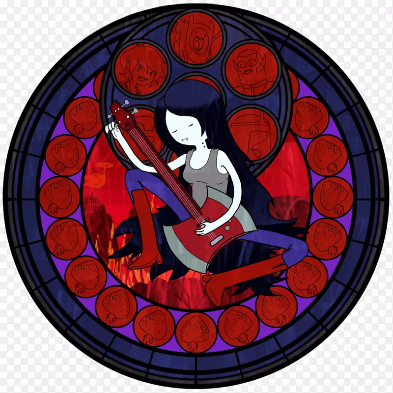 彩色玻璃Marceline吸血鬼女王婴儿和蹒跚学步的婴儿一件材料玻璃