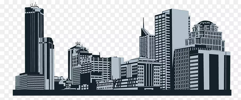 城市：天际线，电脑图标，剪贴画，智能城市