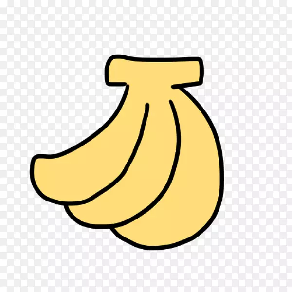 水果香蕉食品剪贴画-香蕉